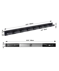 Busdays Modern Black Led Vanity Light 8 Lights Wall Sconce for Bathroom Mirror Sleek Minimalist Design Easy to Install