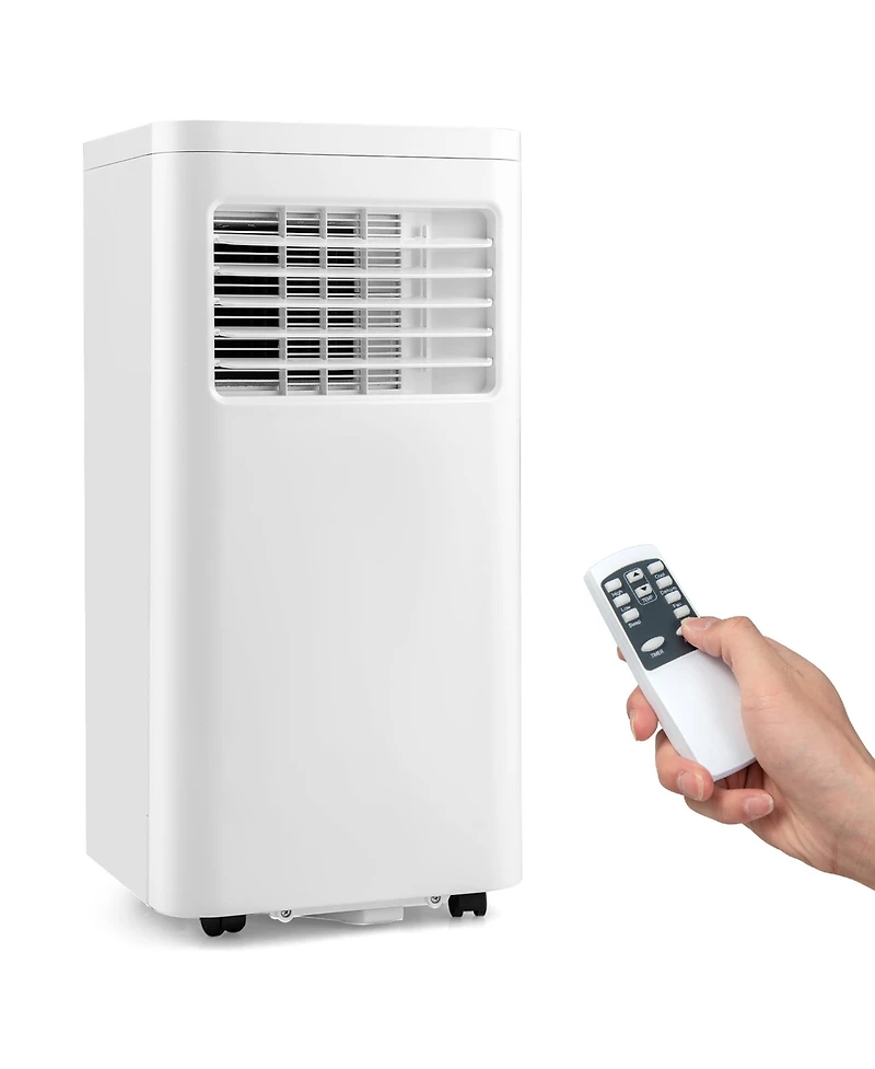 Costway 5000 Btu (8000 Btu Ashrae) Portable Air Conditioner 3-in-1 Ac Unit With Cool Dehum Fan Sleep Mode
