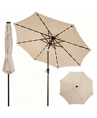 gaomon Outdoor 9FT Table Market Patio Umbrella with 32 Solar Led Lights for Garden, Deck