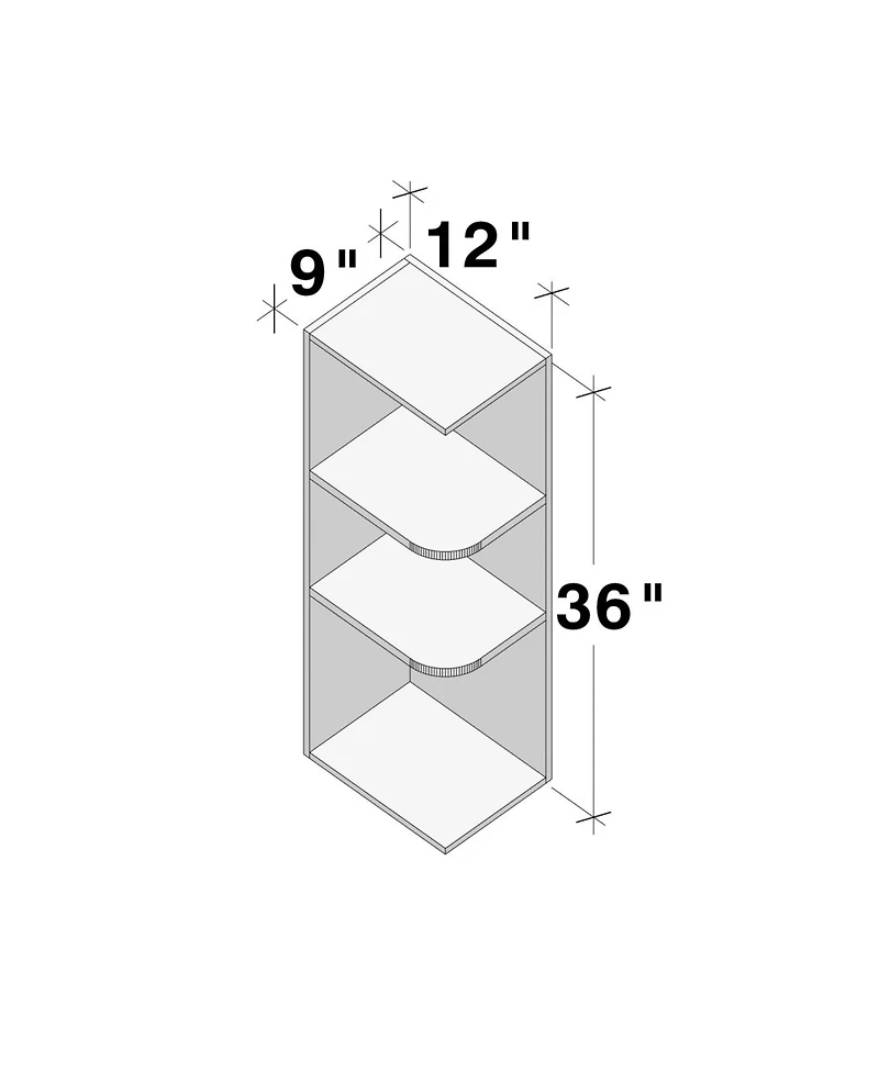 Boyel Living 36"H Wall Shelves, Ready to Assemble Kitchen Open Shelves Solid Wood Frame 2 Adjustable Storage
