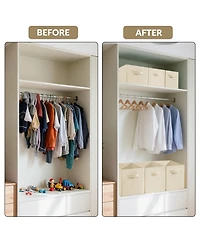 gaomon Collapsible Fabric Storage Cubes with Handles, 12 Pack, 11" Open-Top Bins, for Closet and Nursery