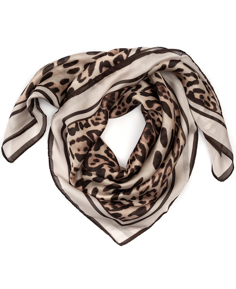 Vince Camuto Soft Border Leopard Square Scarf