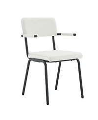 Streamdale Furniture Huggable Velvet Dining Chairs with Metal Legs, Set of 2