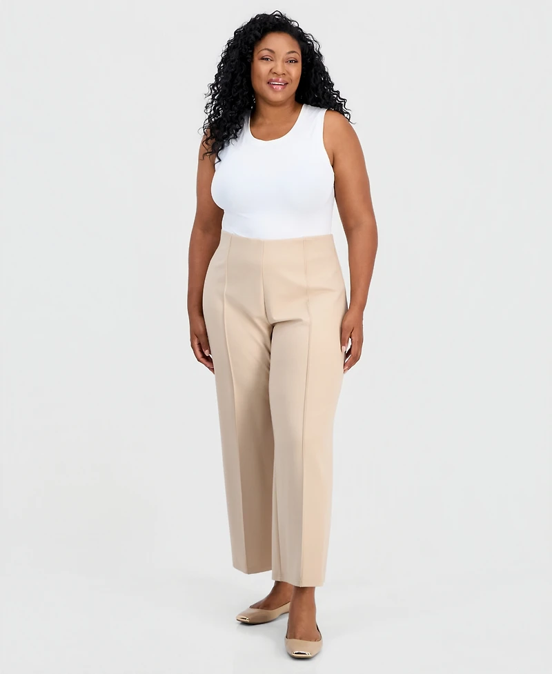 Jm Collection Plus Wide-Leg Relaxed-Fit Pants, Macy's Exclusive