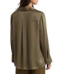 Reiss Women's Silk Open-Collar Blouse