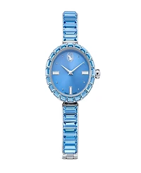 Swarovski Matrix Bangle Swiss Crystal Bracelet Blue Stainless Steel Watch 25 x 25mm