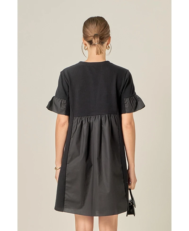 English Factory Women's Solid Mini Dress