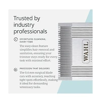 Wahl Pro Animal Easy Clean Trimmer Blade for cat & dog grooming, compatible with Vetiva Mini & BravMini+, 0.4 mm cut length.
