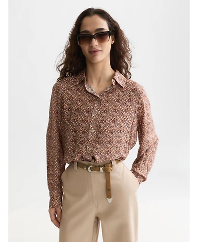 Scotch & Soda Women's Printed Relaxed Fit Tops and Tees