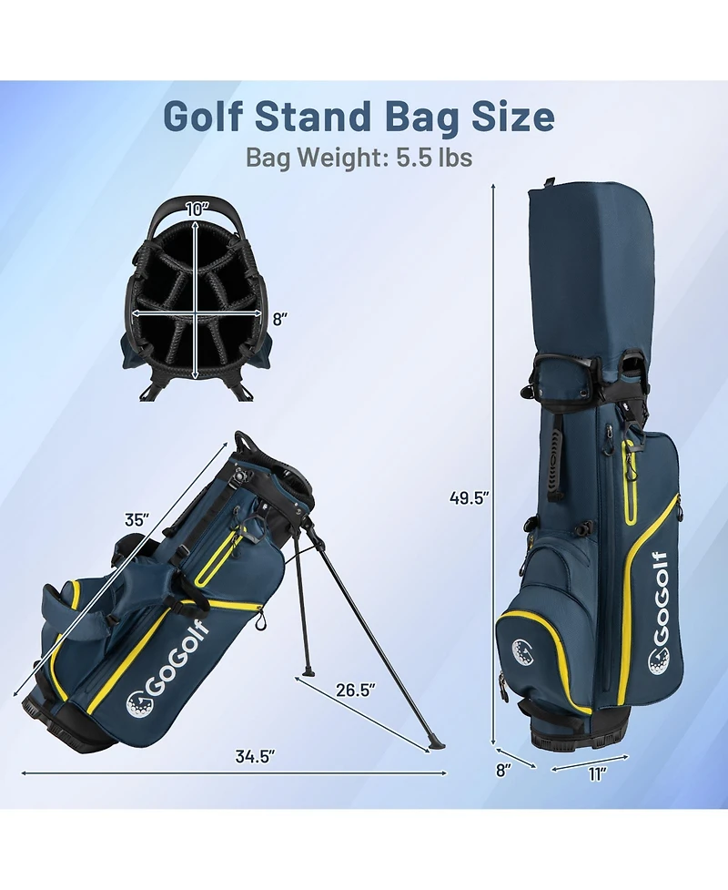 Mecale Men's Right-Handed Complete Golf Club Set with Stand Bag