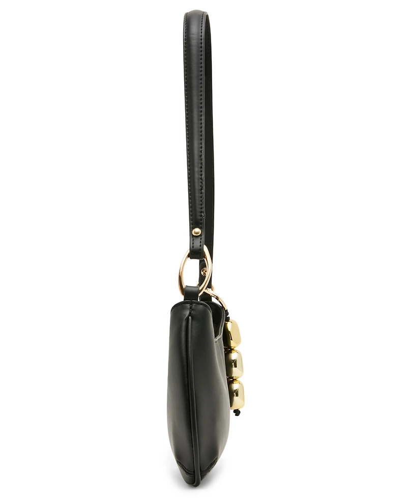 Steve Madden Bsabine Small Pebbled and Tassled Shoulder Handbag