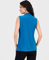 Kasper Women's Tie-Neck Sleeveless Blouse