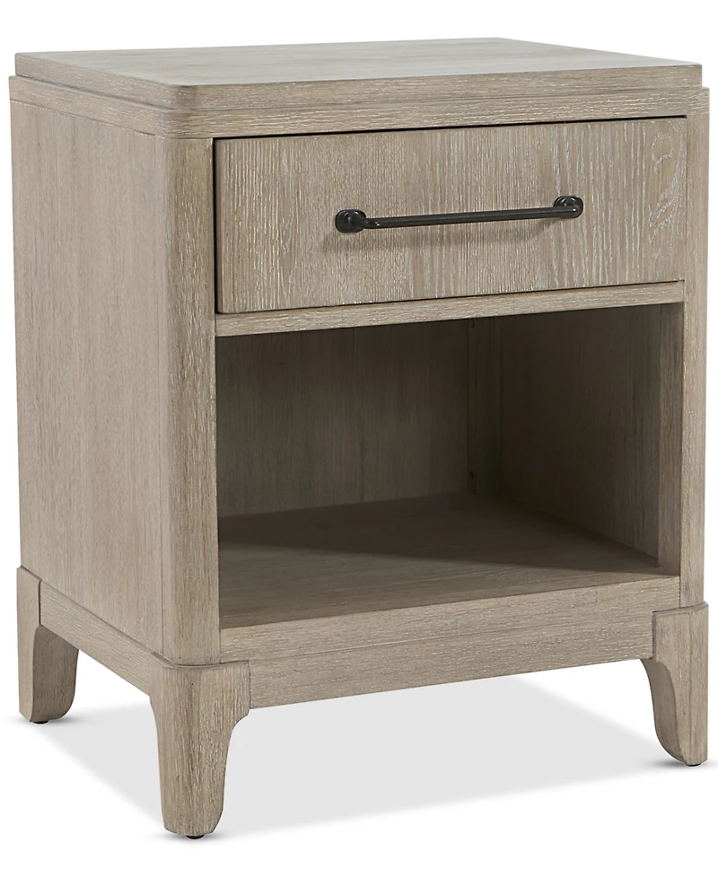 Sadie One Drawer Wood Nightstand, Macy's Exclusive