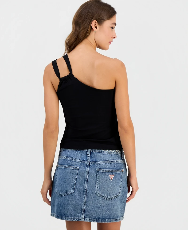 Guess Women's Off-Shoulder Asymmetric One-Shoulder Knit Top