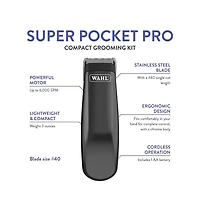 Wahl Professional Animal Super Pocket Pro Pet, Dog, and Cat Trimmer and Grooming Kit