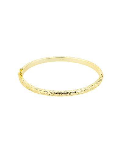 Unwritten Gold-Tone Plated Tooled Bangle Bracelet