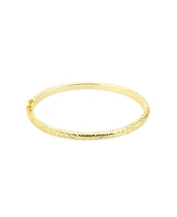 Unwritten Gold-Tone Plated Tooled Bangle Bracelet