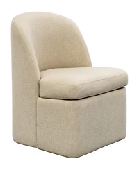 Ink+Ivy Lyra 23.5" Upholstered Dining Chair with Casters