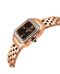 GV2 by Gevril Women's Milan Swiss Quartz Diamond Ip Stainless Steel Bracelet Watch