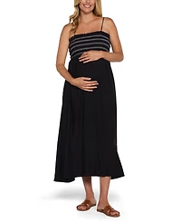 Motherhood Maternity Smocked Maxi Dress With Removable Straps