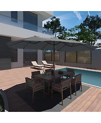 Boyel Living 15 Feet Patio Umbrella with Base Included Outdoor Double-sided Umbrella Extra Large Umbrella for Patio
