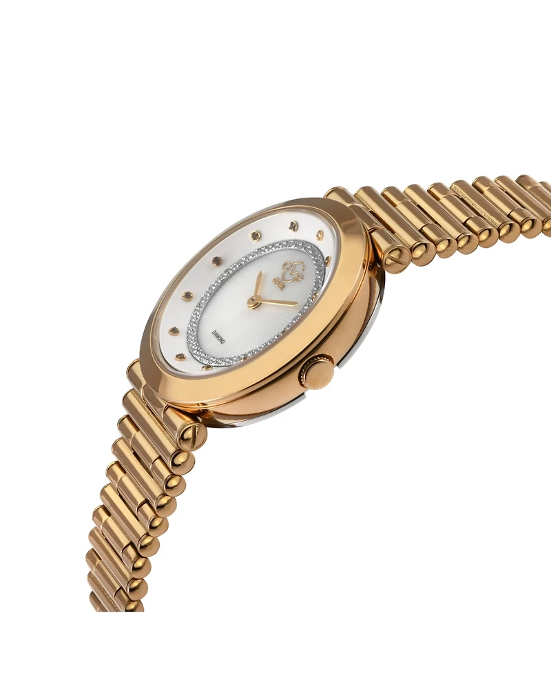 GV2 by Gevril Women's Burano Swiss Quartz Diamond Ip Stainless Steel Bracelet Watch