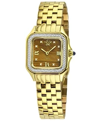 GV2 by Gevril Women's Milan Swiss Quartz Diamond Ip Stainless Steel Bracelet Watch
