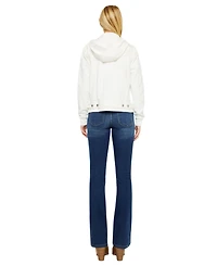 KanCan Women's Eleni Hooded Denim Jacket