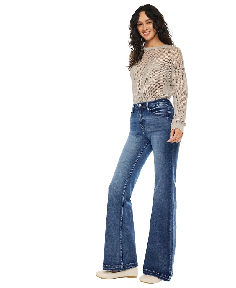 KanCan Essential Women's Avonlea High Rise Wide Flare Jeans