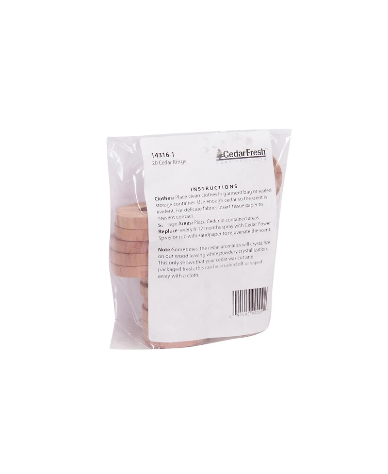 Household Essentials Cedar Fresh Cedar Rings, Pack of 24