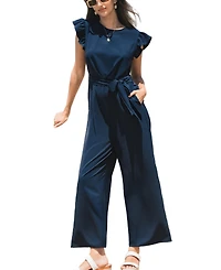 Cupshe Women's Elegant Ruffle Sleeve Jumpsuit