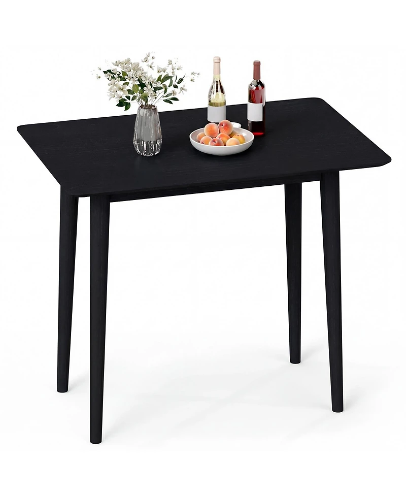 Slickblue 34 Inch Rectangular Wooden Dining Table for 2-4 Farmhouse Style