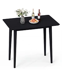 Slickblue 34 Inch Rectangular Wooden Dining Table for 2-4 Farmhouse Style