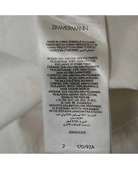 Pre-Owned Zimmermann Women's Rib Knit And Poplin Scoop Neck Long Dress