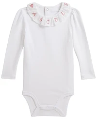 Polo Ralph Lauren Baby Girls' Ruffle-Collar Cotton Interlock Bodysuit