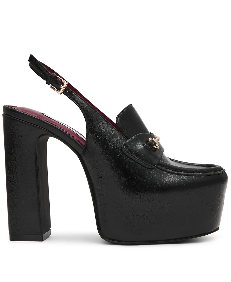 Steve Madden Women's Quinn High Platform Slingback Loafer Pumps