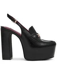 Steve Madden Women's Quinn High Platform Slingback Loafer Pumps