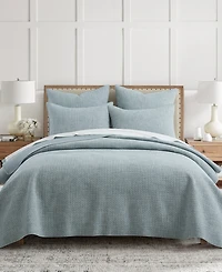 Levtex Home Pick-Stitch Artisan Textured 3-Piece Quilt Set, King/California King