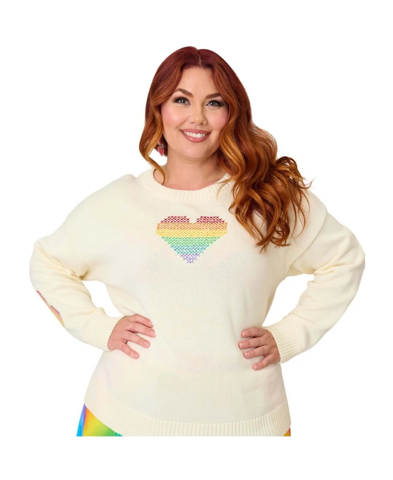 Plus Black & White Cat Long Sleeve Sweater