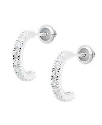Macy's Kids' Cubic Zirconia Hoop Earrings in Sterling Silver
