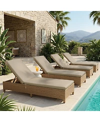 Pellebant 71.8''x20.9''x2.75'' Outdoor Patio Fade Resistant chaise lounge chair cushion