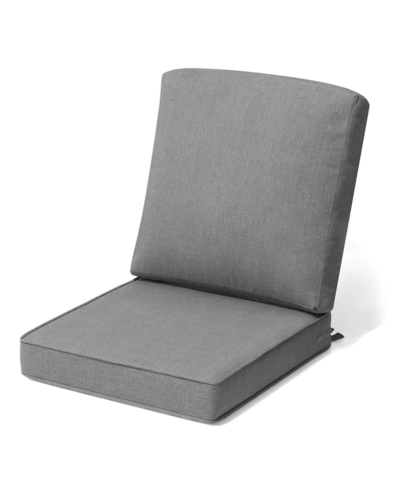 Pellebant 22 x 21 x 3.5 inches Patio Premium Fabric Outdoor Seat Cushions Set (Seat and Back)