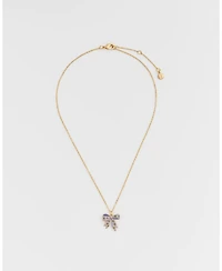 Fable England Forget Me Not Bow Pendant Necklace