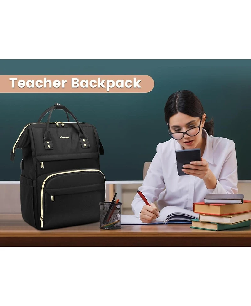 Lovevook Laptop Backpack Women, 15.6 Inch Work Backpack Woman for Teacher Nurse Bags, Computer College Backpack Purse