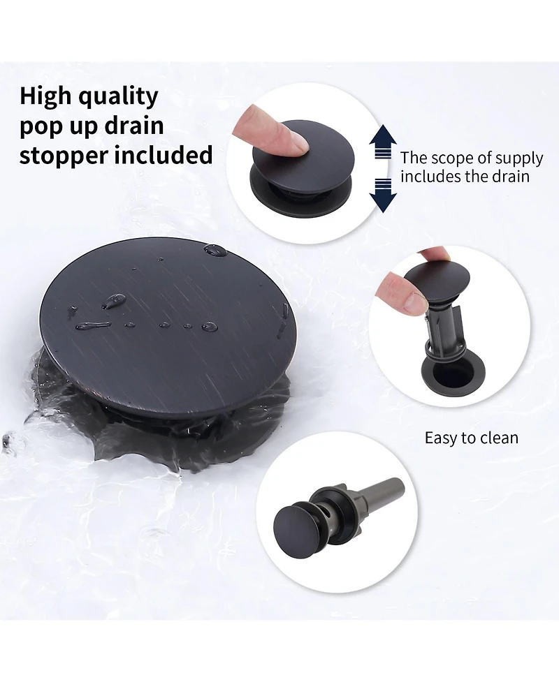 Phying 2-Handle 8 inch Widespread Bathroom Sink Faucet Matte Black Lavatory Faucet 3 Hole 360degree(s) Swivel Spout Vanity Sink Basin Faucets