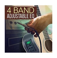 Pyle Electric Acoustic Guitar Kit - 6-String Guitar with Amplifier, Digital Tuner, and Accessories, Natural Finish