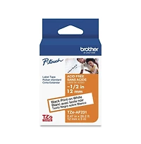Brother P-Touch TzEAF231 0.47 Inch x 26.2 Foot TZ Photo-Safe Tape Cartridge for P-Touch Labelers