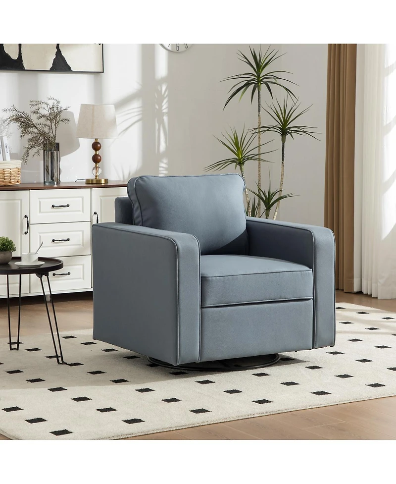 Streamdale Furniture Upholstered 360degree(s) Swivel Armchair with Hidden Storage