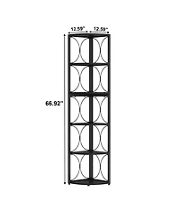 Slickblue Modern Corner Shelving Unit for Living Room and Office