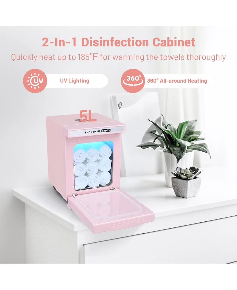 Byootique 5L Mini Towel Warmer, Fast Heating Portable Towel Warmer for Facial Spa, Hair Salon